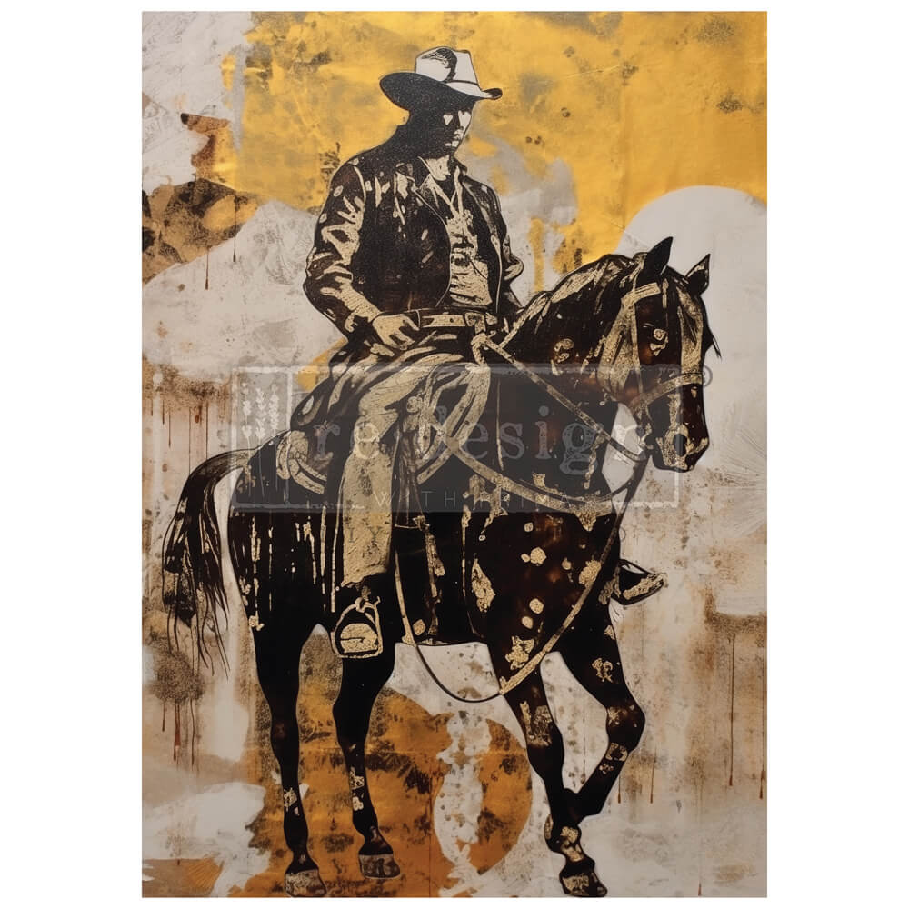 reDesign with Prima A1 Decoupage Fiber - Cowboy Cavalry