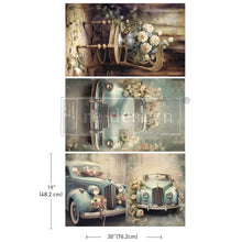 Load image into Gallery viewer, reDesign with Prima Decoupage Decor Tissue Paper PACK - Retro Rose Ride
