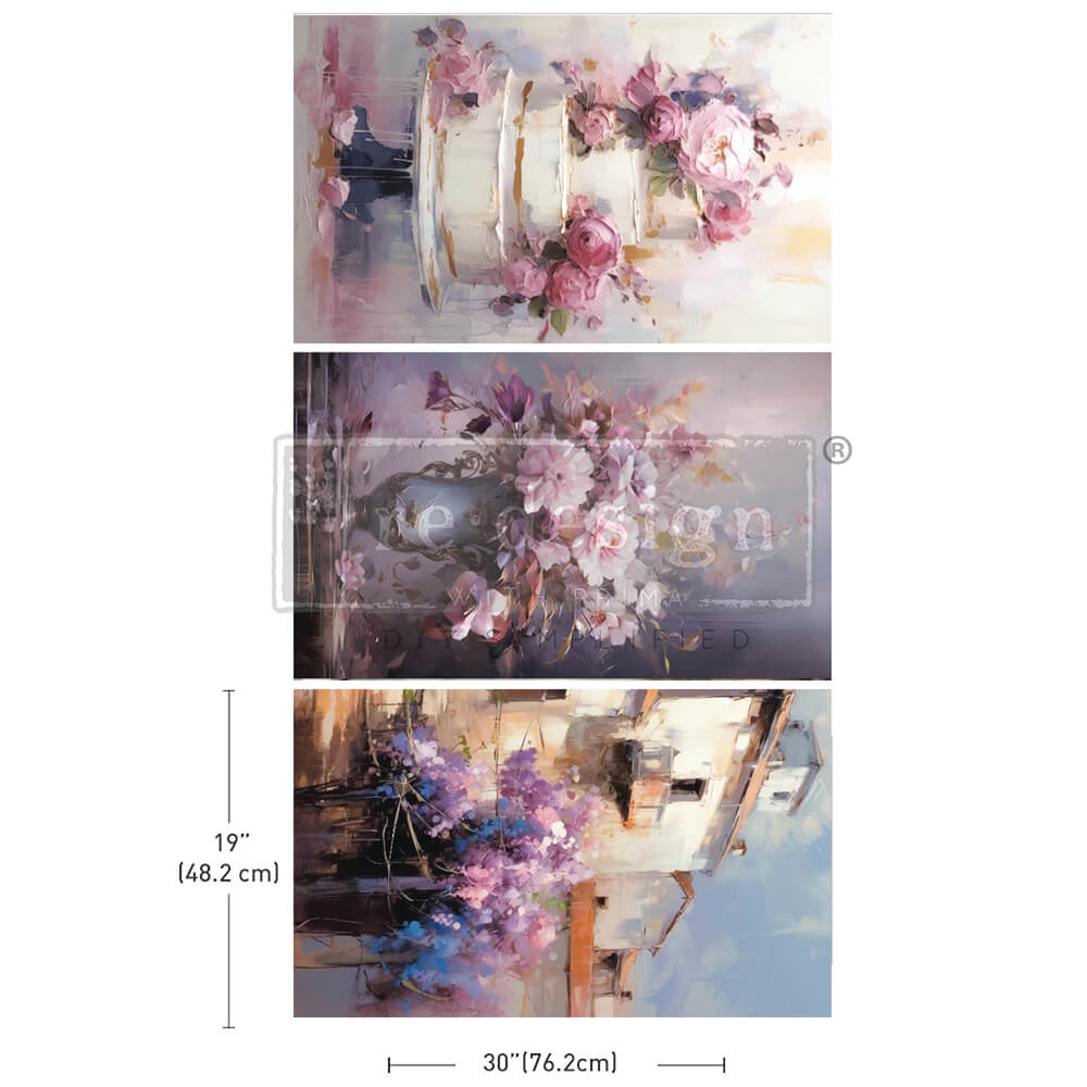 reDesign with Prima Decoupage Decor Tissue Paper PACK - Lilac Lush Celebration