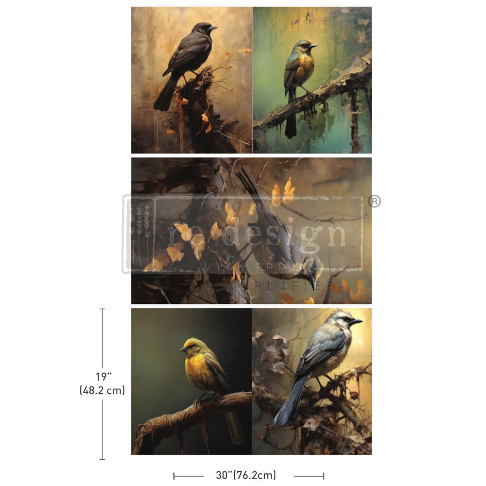 reDesign with Prima Decoupage Decor Tissue Paper PACK - Avian Dreamscape