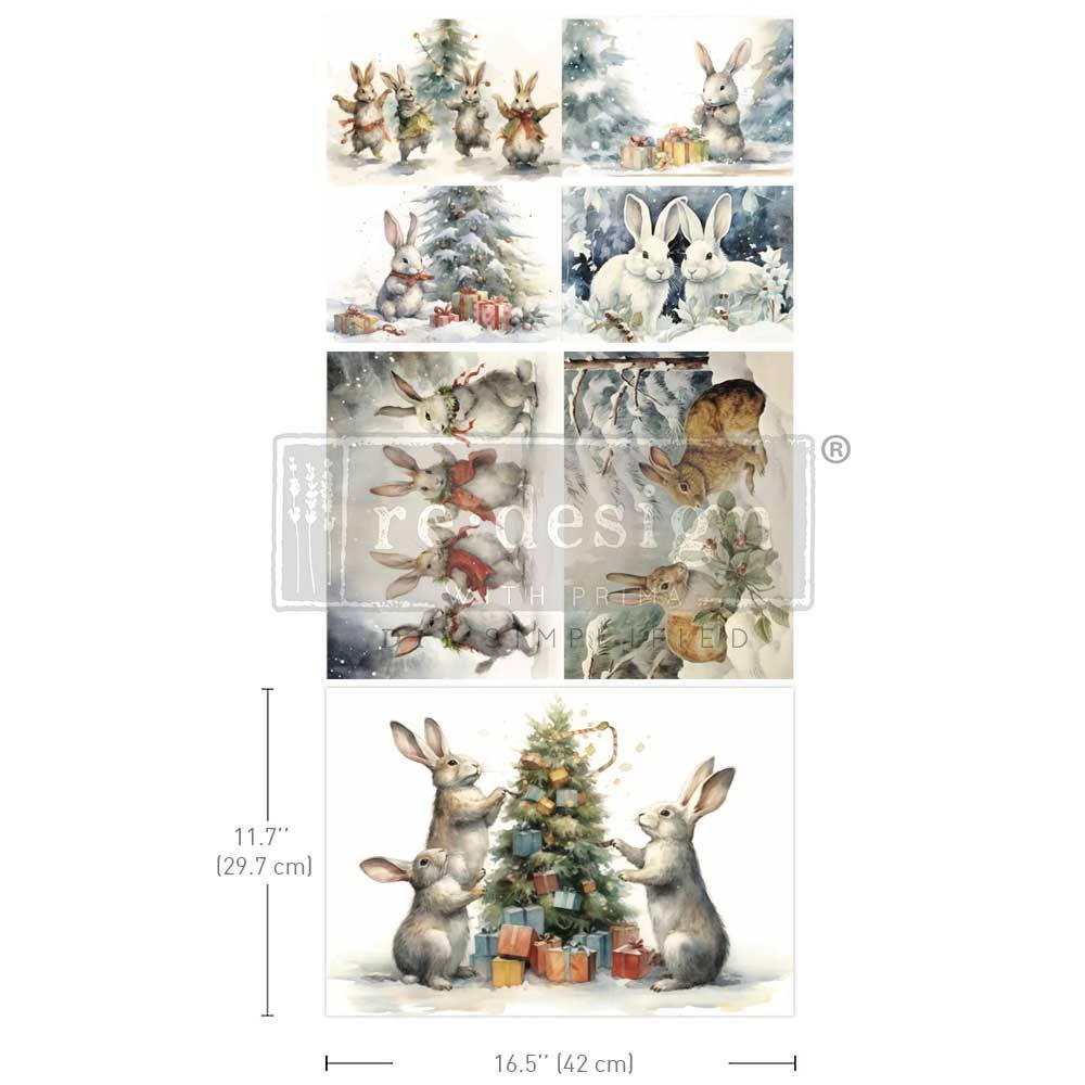 reDesign with Prima A3 Decoupage Fiber Pack - Bunny Wonderland