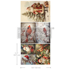 Load image into Gallery viewer, reDesign with Prima A3 Decoupage Fiber Pack - Festive Cardinal
