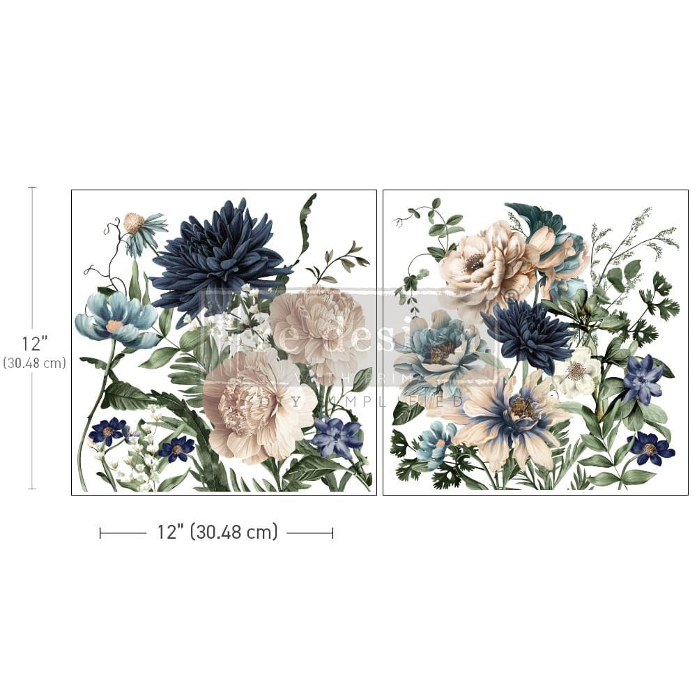 reDesign with Prima Maxi Transfer - Cerulean Blooms