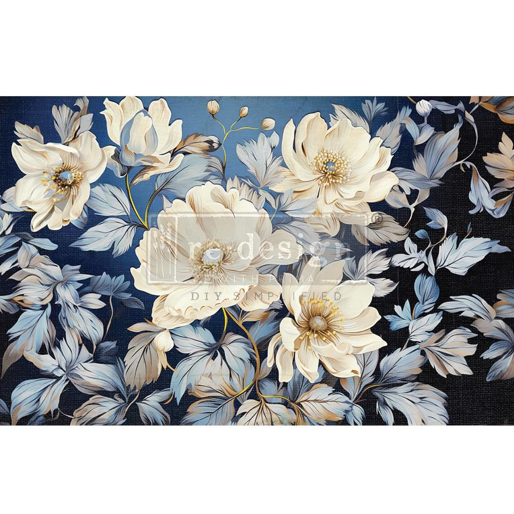 reDesign with Prima Decor Tissue Paper - Cerulean Blooms