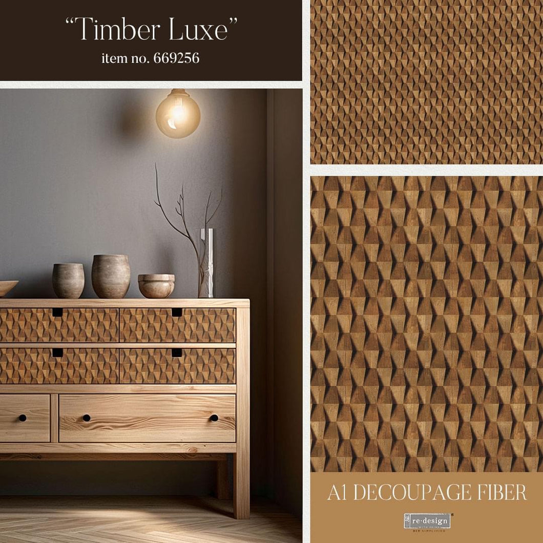 EXCLUSIVE reDesign with Prima A1 Decoupage Papers - Timber Luxe