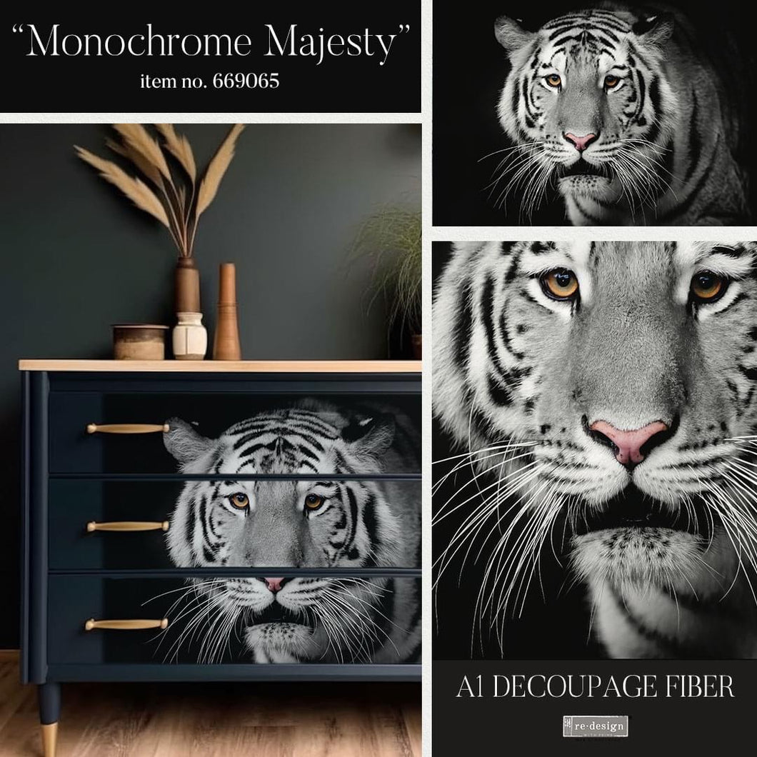 EXCLUSIVE reDesign with Prima A1 Decoupage Papers - Monochrome Majesty