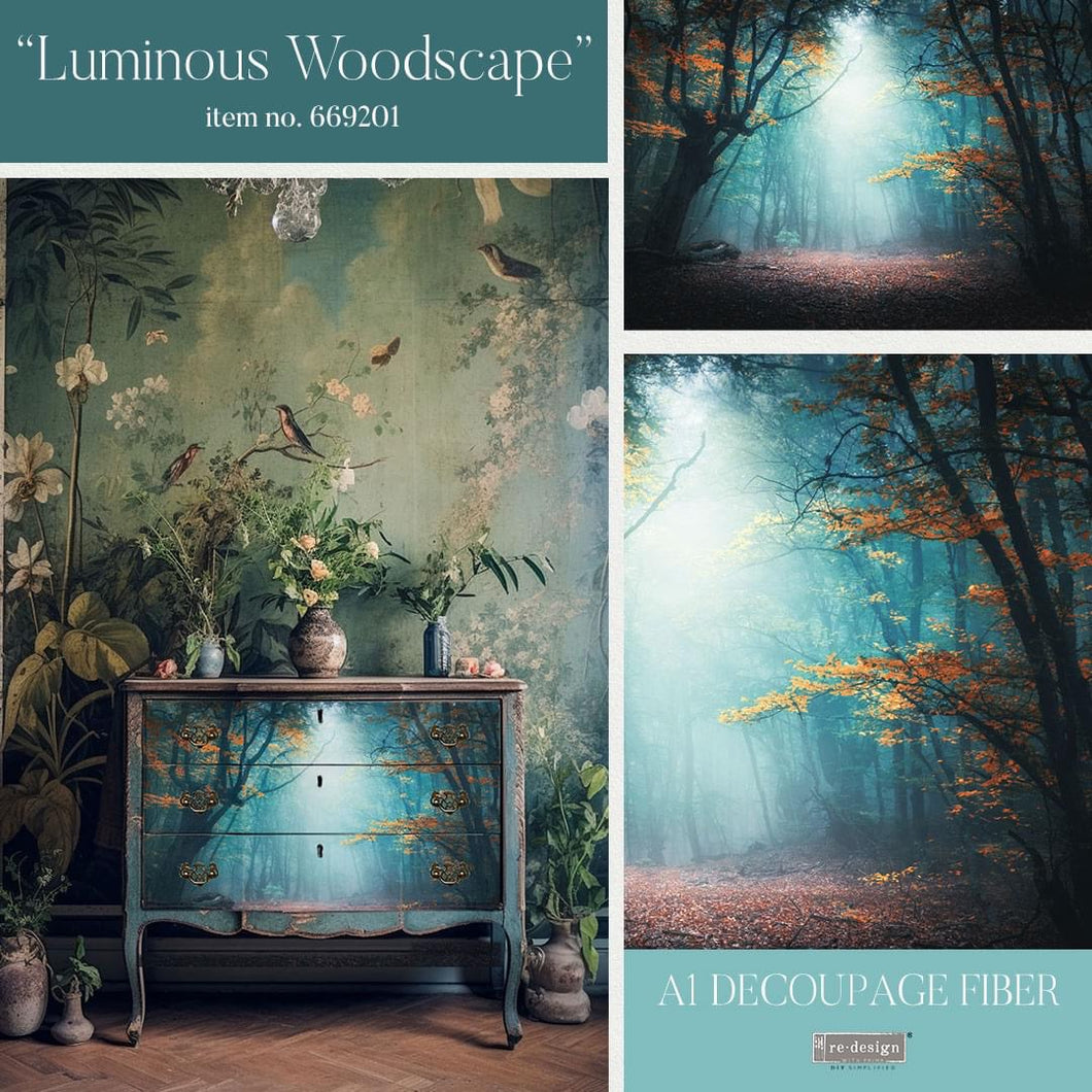 EXCLUSIVE reDesign with Prima A1 Decoupage Papers - Luminous Woodscape