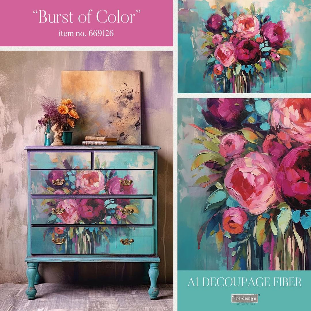 EXCLUSIVE reDesign with Prima A1 Decoupage Papers - Burst of Color