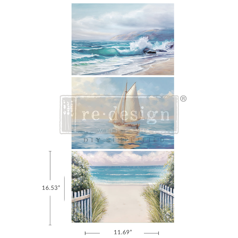 reDesign with Prima A3 Decoupage Papers - Seascape Melody