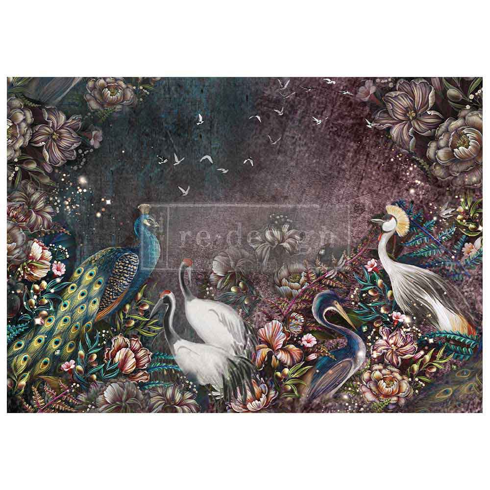 reDesign with Prima Decor A1 Decoupage Fiber Paper - Birds and Blooms