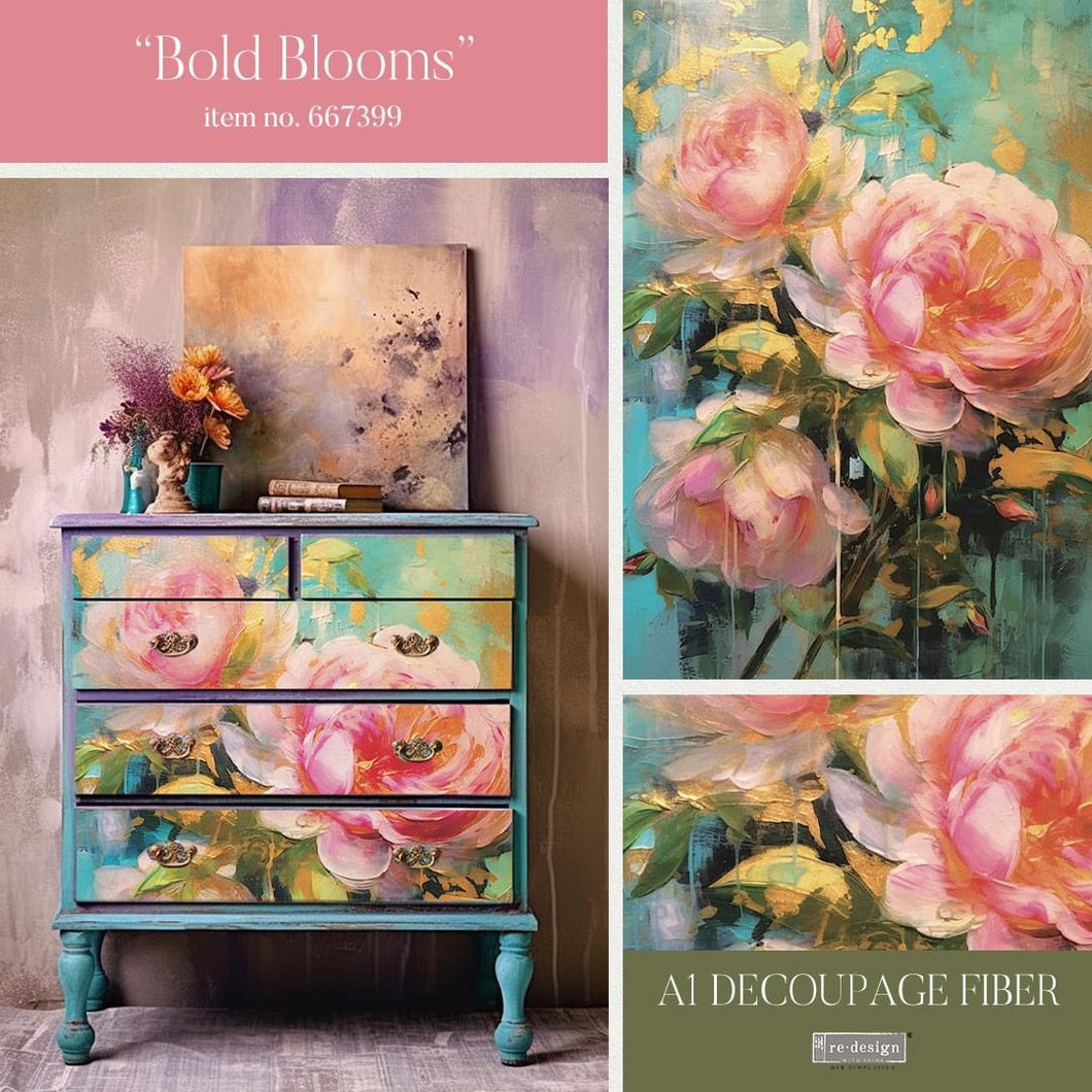EXCLUSIVE reDesign with Prima A1 Decoupage Papers - Bold Blooms