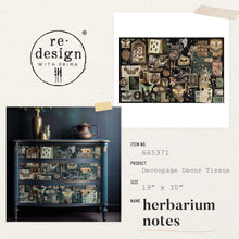 Load image into Gallery viewer, reDesign with Prima Decor Tissue Paper - Herbarium Notes
