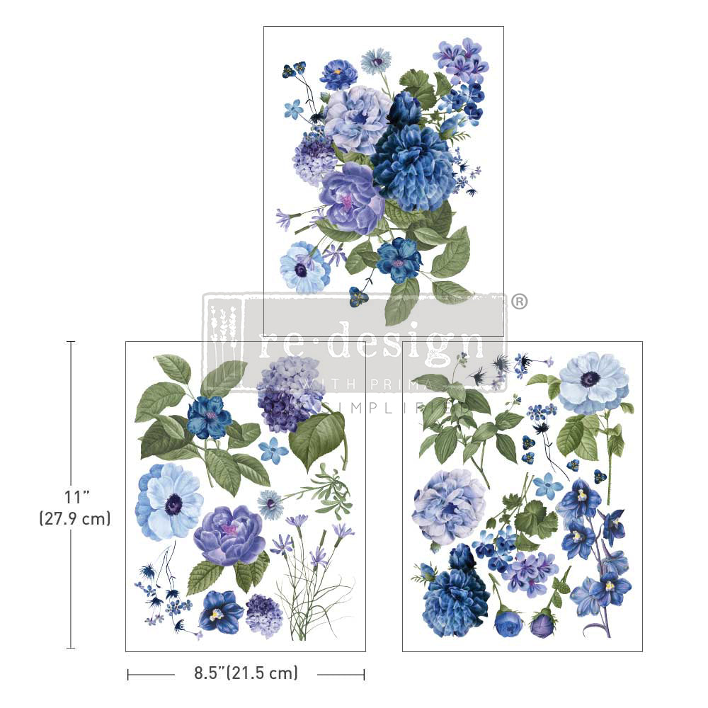 Middy Decor Transfer - Blue Gardens