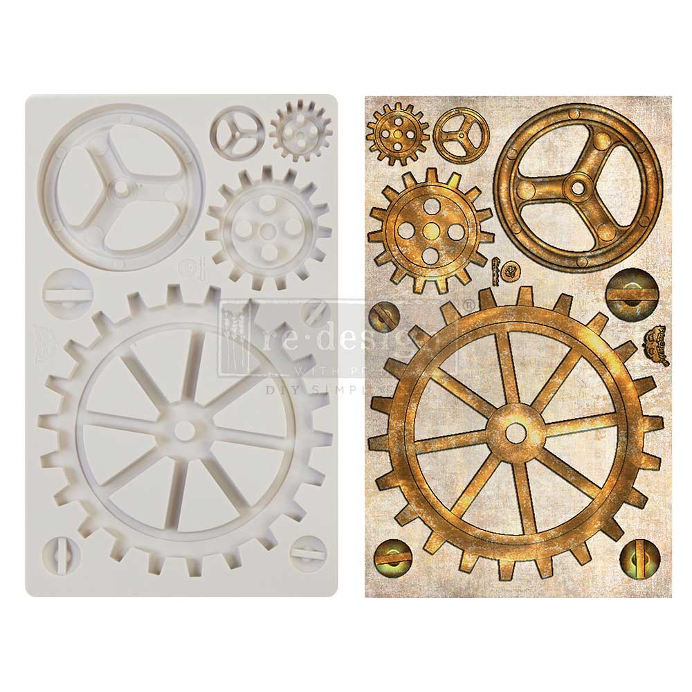 Finnabair Décor Mould - Large Gears