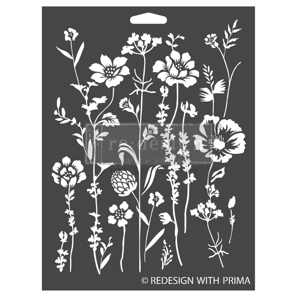reDesign with Prima 3D Decor Stencils - Meadow Bloom