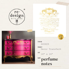 Load image into Gallery viewer, KACHA Gold Foil Decor Transfer - Perfume Notes
