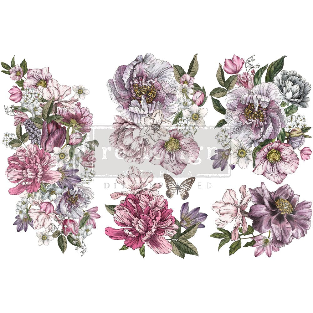 Small Decor Transfer - Dreamy Florals