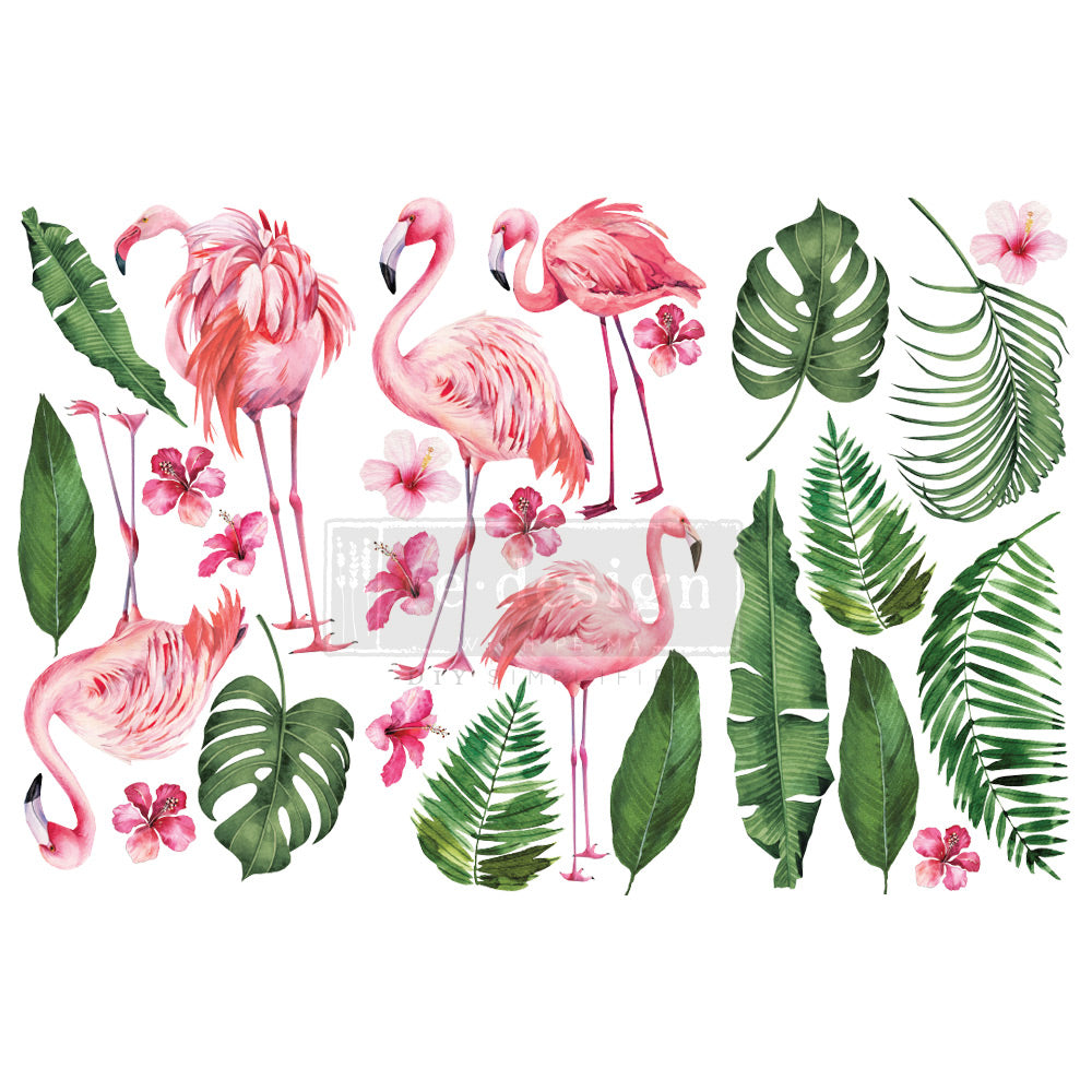 Small Decor Transfer - Flamingo Pink