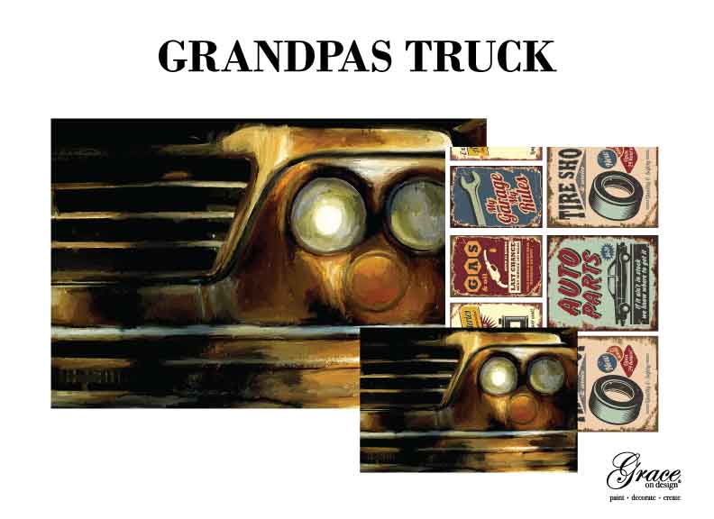CLOSEOUT Grandpa's Truck Decoupage Pack