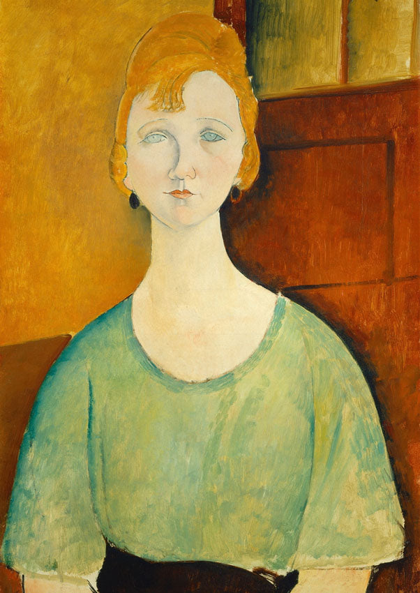 Woman in a green top