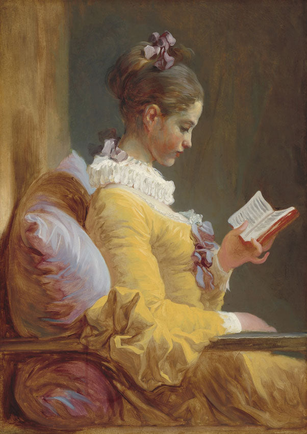Reversed Young Girl Reading