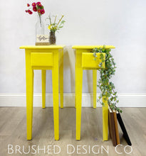 Load image into Gallery viewer, Yellow End Table Pair
